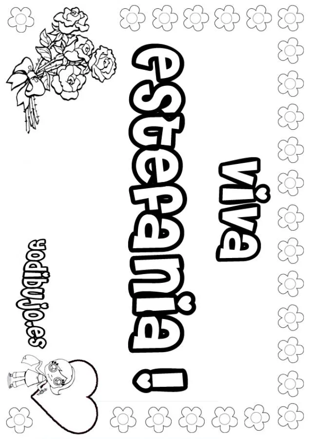 Dibujos para colorear NOMBRES NIÑAS, ESTEFANIA para imprimir Dibujos para colorear NOMBRES NIÑAS, ESTEFANIA para imprimir