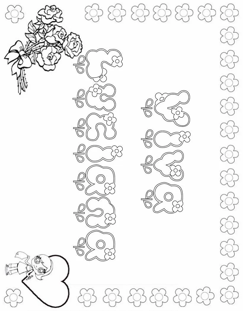 Dibujos para colorear NOMBRES NIÑAS, LUCIANA para imprimir Dibujos para colorear NOMBRES NIÑAS, LUCIANA para imprimir