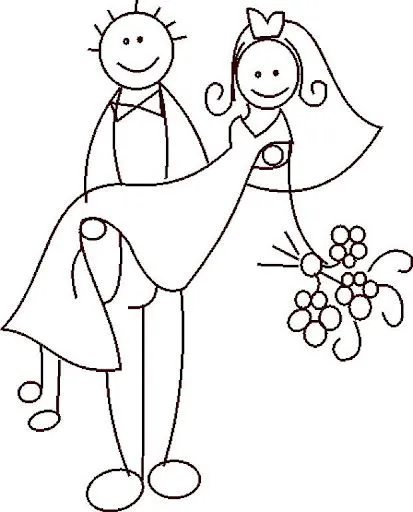 Dibujos para colorear de novios - Imagui