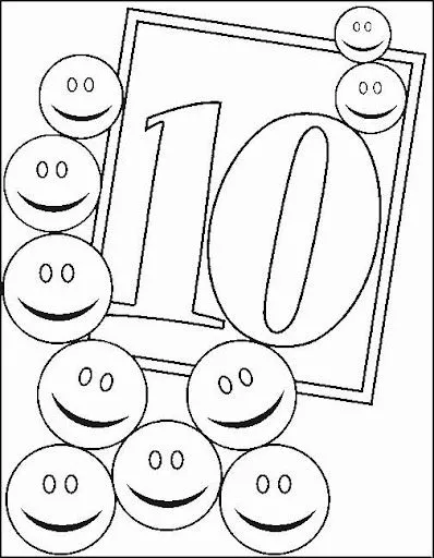 Dibujos para colorear del número 10 - Imagui Dibujos para colorear del número 10 - Imagui