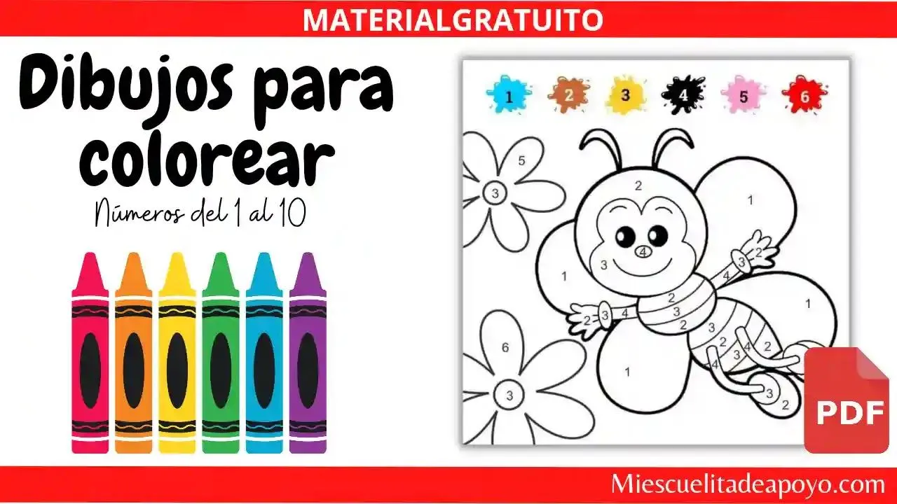Dibujos para colorear con numeros para imprimir