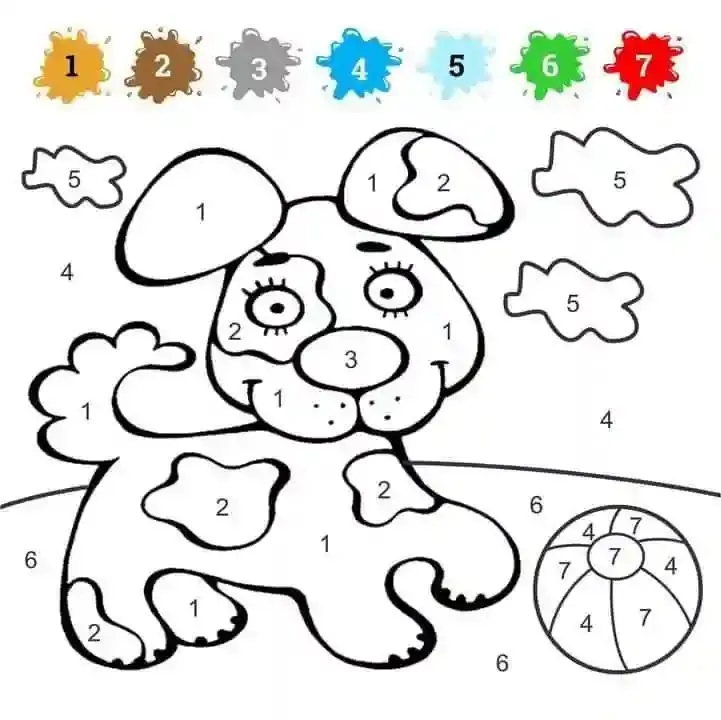 Dibujos para colorear con numeros para imprimir