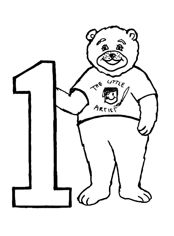 Dibujos para colorear de Numeros de osito, Plantillas para ...