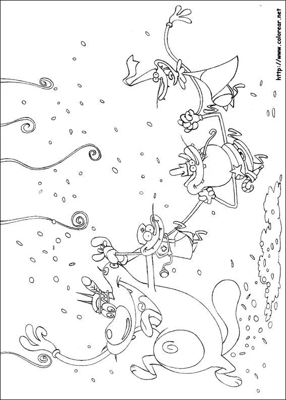 Dibujos para colorear de Oggy y las cucarachas Dibujos para colorear de Oggy y las cucarachas