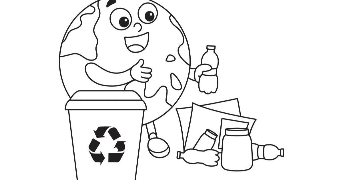 Dibujos para colorear online: Segregación de basura, imprimible, de descarga gratuita para niños Dibujos para colorear online: Segregación de basura, imprimible, de descarga gratuita para niños