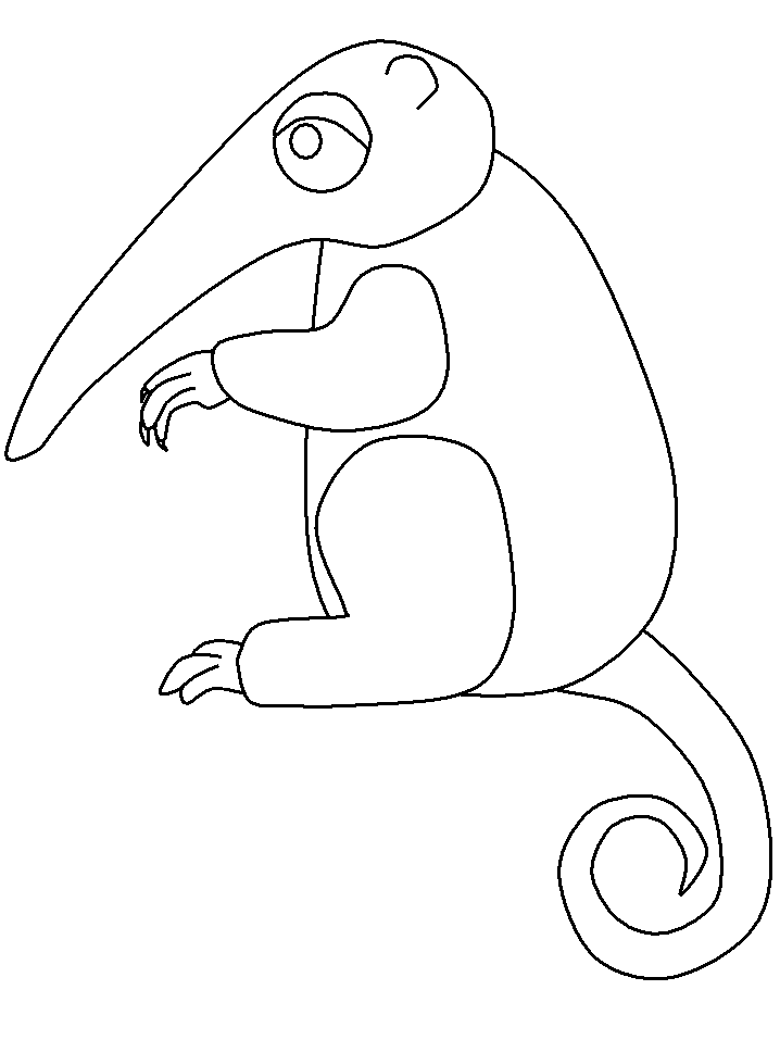 Dibujos para colorear de Osos hormigueros, Plantillas para ...