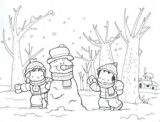 Dibujos para colorear de paisajes de invierno - Imagui Dibujos para colorear de paisajes de invierno - Imagui