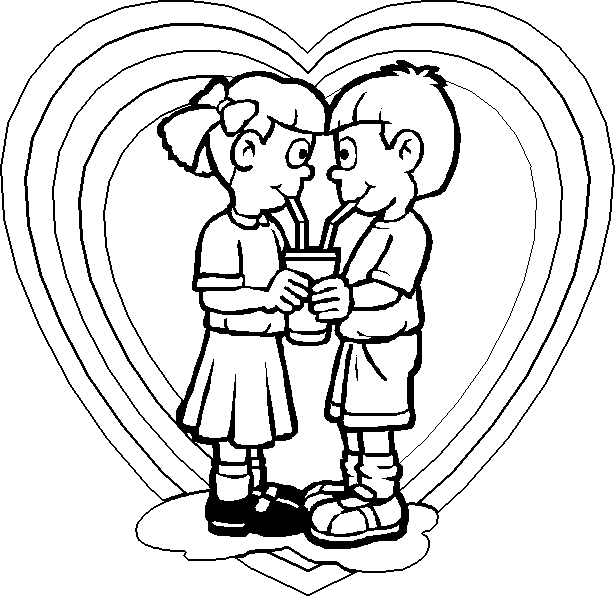 Dibujos para colorear de Parejas de enamorados, Plantillas para ...