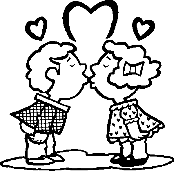 Dibujos para colorear de Parejas de enamorados, Plantillas para ...