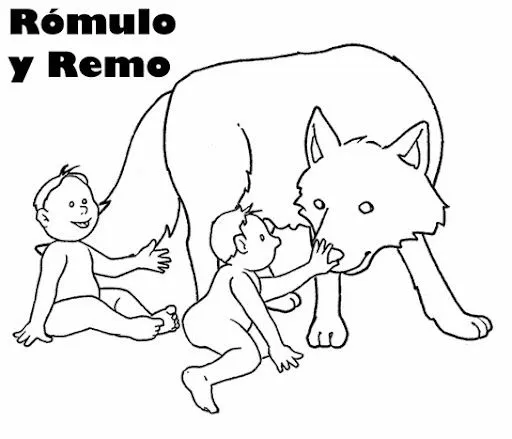 DIBUJOS DE ROMULO Y REMO PARA COLOREAR | Dibujos para colorear