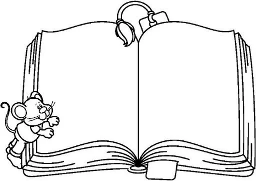 DIBUJOS DE LIBROS Y LIBRETAS PARA COLOREAR