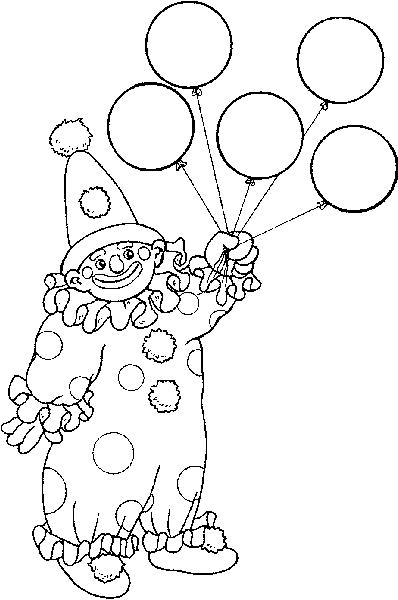 Dibujos para colorear de Payasos