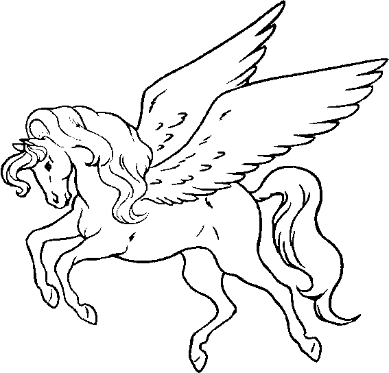 Dibujos para colorear de Pegaso, Plantillas para colorear de Pegaso