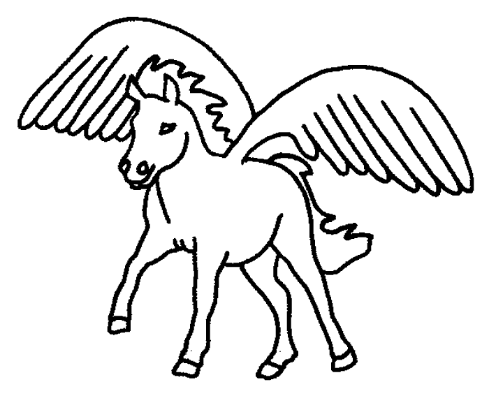 Dibujos para colorear de Pegaso, Plantillas para colorear de Pegaso