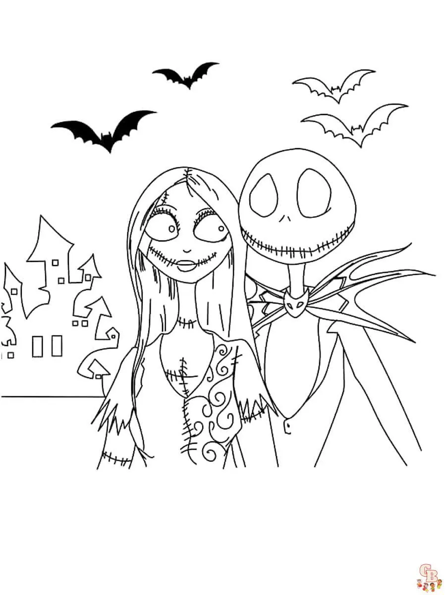 Dibujos para colorear PESADILLA ANTES DE NAVIDAD para imprimir gratis Dibujos para colorear PESADILLA ANTES DE NAVIDAD para imprimir gratis