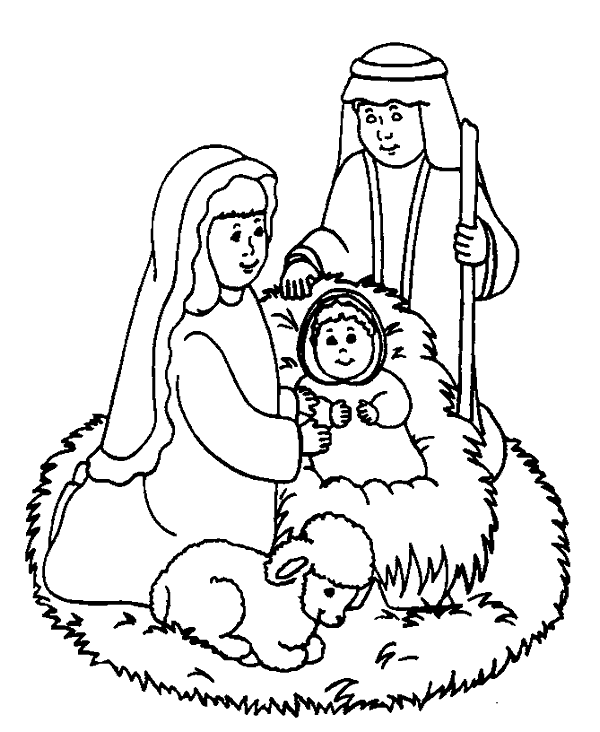 Jesús te llama - Dibujos navideños para colorear