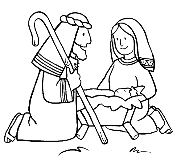 Jesús te llama - Dibujos navideños para colorear