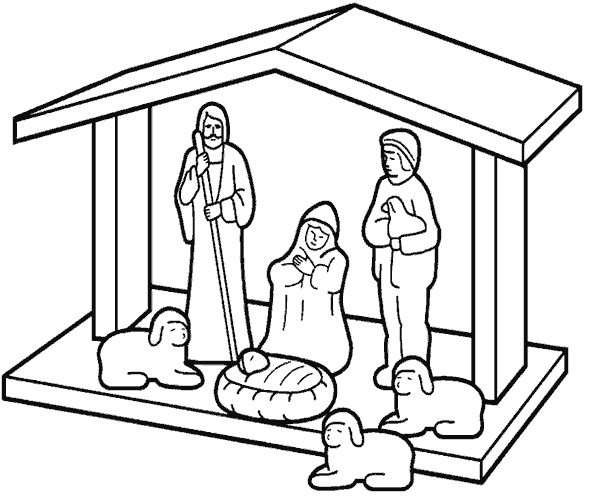 Dibujos para colorear de Pesebre, nacimiento, portal de belen ... Dibujos para colorear de Pesebre, nacimiento, portal de belen ...
