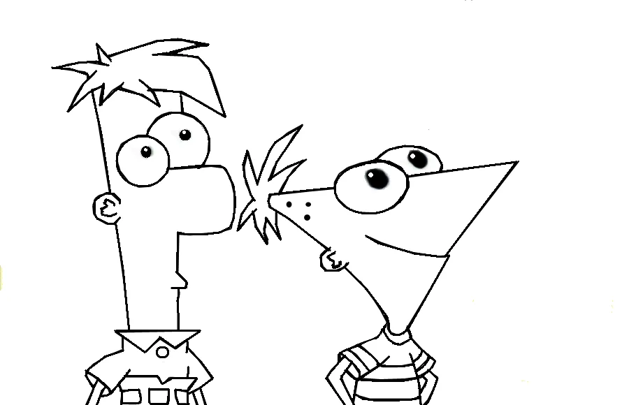 Dibujos para colorear de Phineas y Ferb