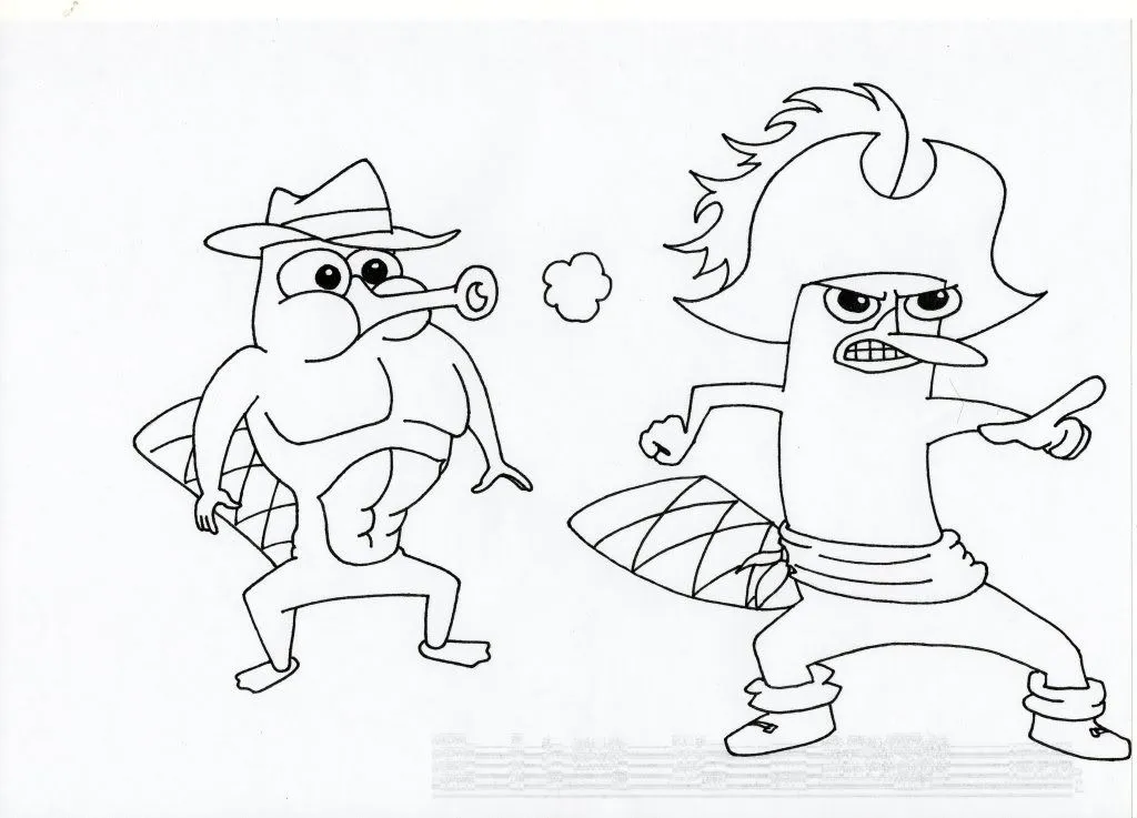 perry el ornitorrinco bebe para dibujar