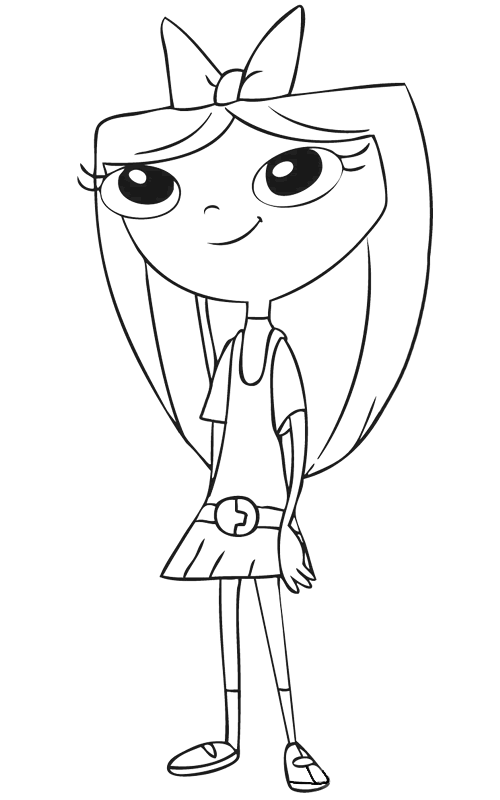 Dibujo de isabela de phineas y ferb para colorear - Imagui