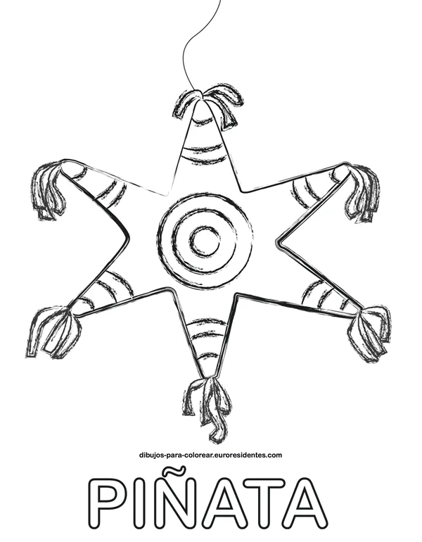 Dibujos para Colorear: Piñata para colorear Dibujos para Colorear: Piñata para colorear