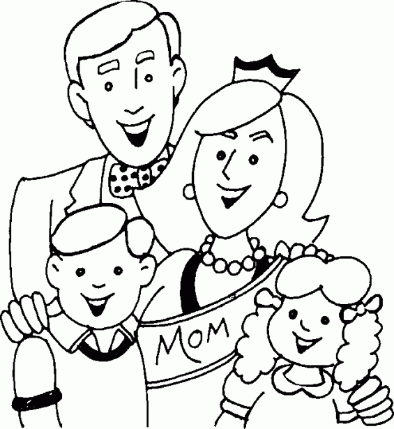 Dibujo para colorear del dia del abrazo en familia - Imagui