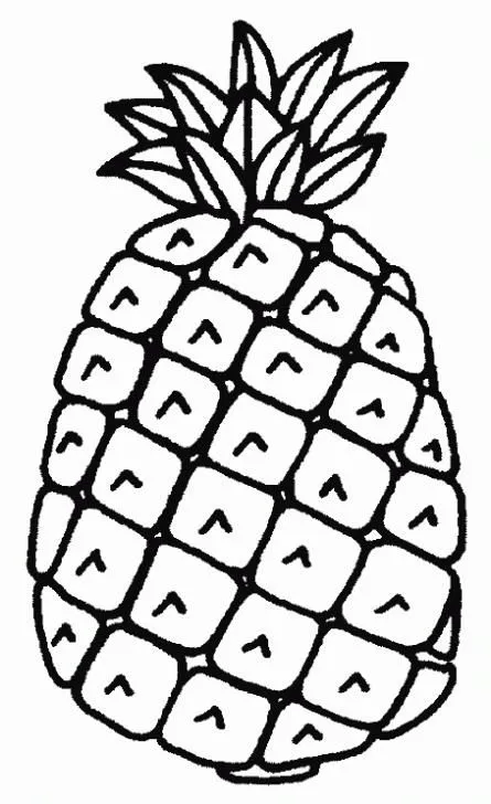 Dibujos de frutas para colorear: piña - 14 fotos e imágenes gratis - Imagui
