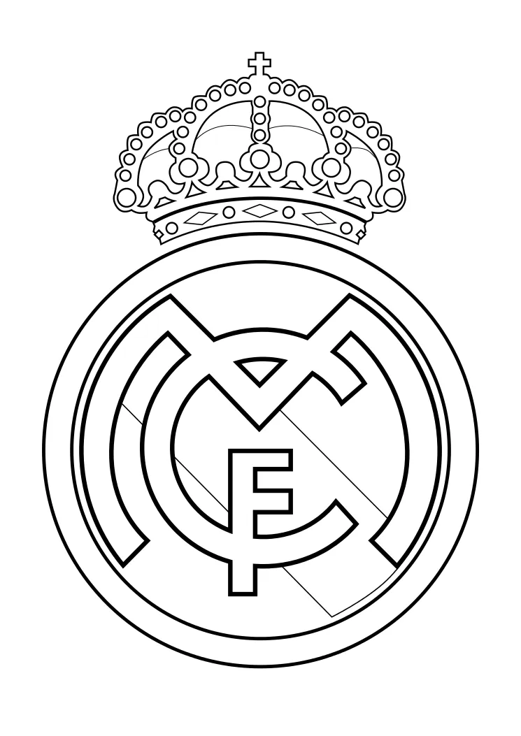 Dibujos para Colorear, Pintar , imprimir.....: ESCUDO REAL MADRID Dibujos para Colorear, Pintar , imprimir.....: ESCUDO REAL MADRID