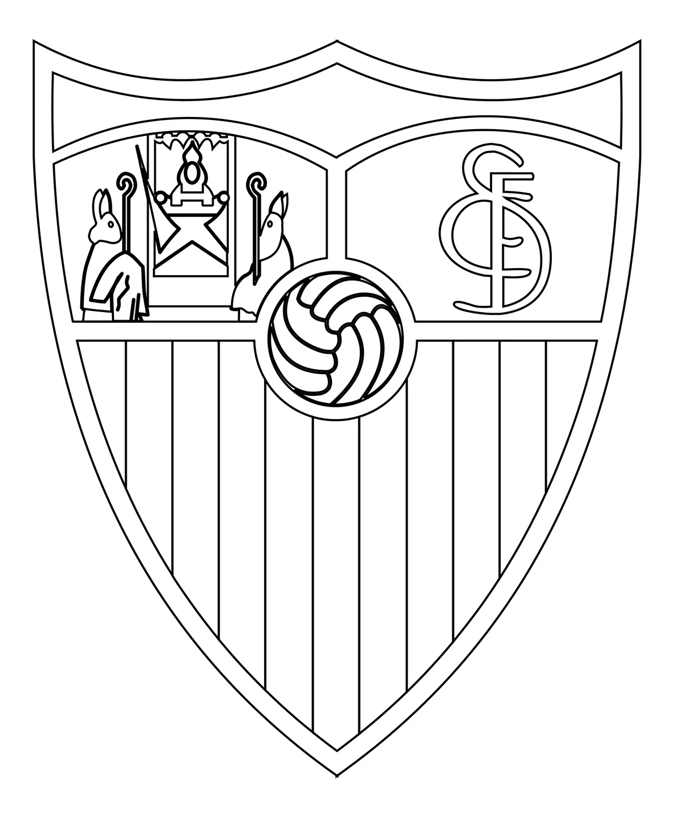 Dibujos para Colorear, Pintar , imprimir.....: ESCUDO DEL SEVILLA Dibujos para Colorear, Pintar , imprimir.....: ESCUDO DEL SEVILLA