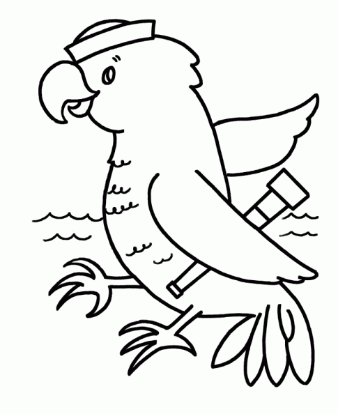 Loro Para Colorear | perico para colorear