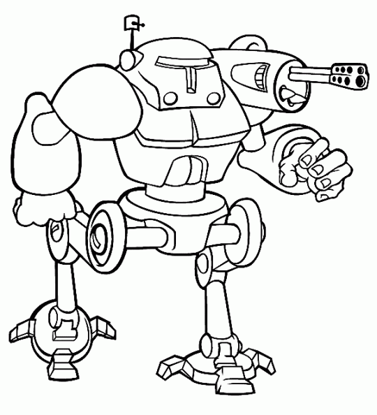 Robot para colorear - Imagui
