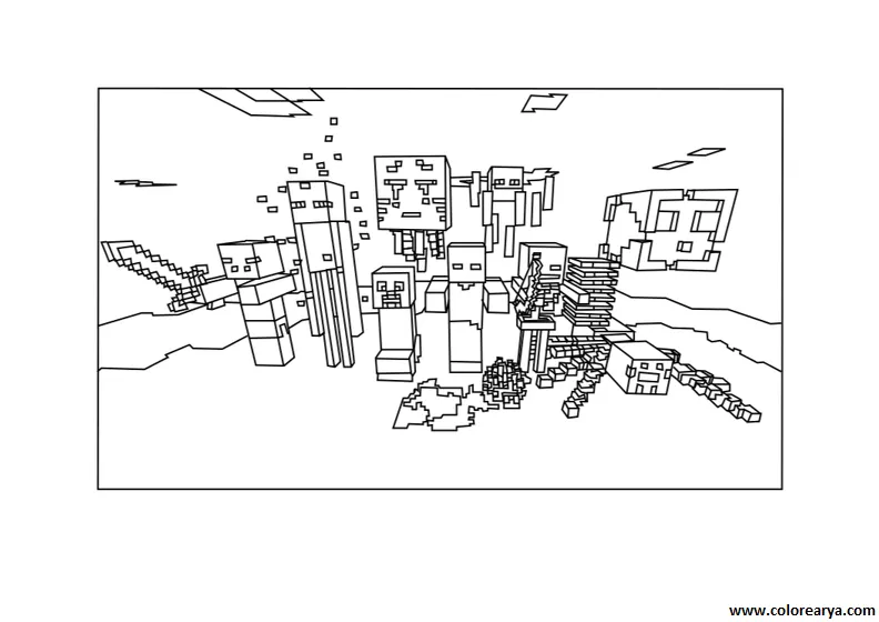 Imagenes de minecraft para colorear - Imagui