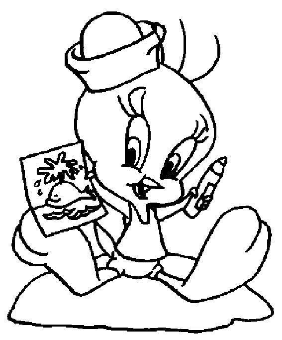 Dibujos para colorear de Piolín y Silvestre, Titti, Looney Tunes ...