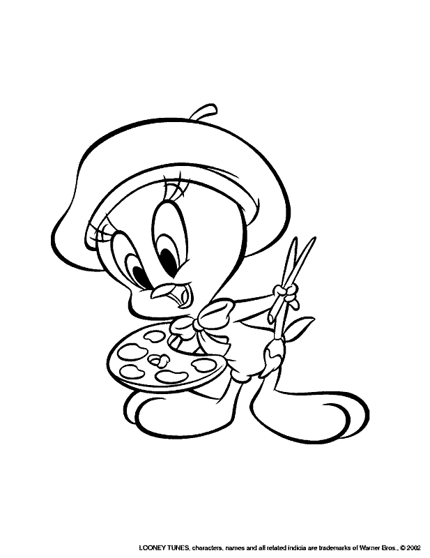 Dibujos para colorear de Piolín y Silvestre, Titti, Looney Tunes ...