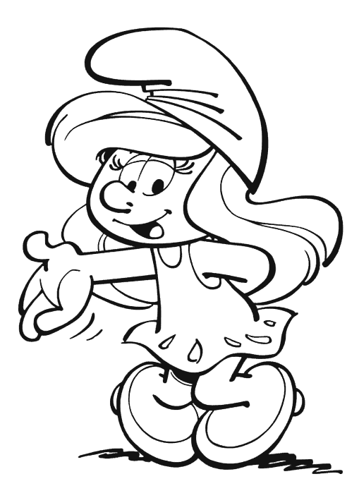 Dibujos para Colorear Pitufina