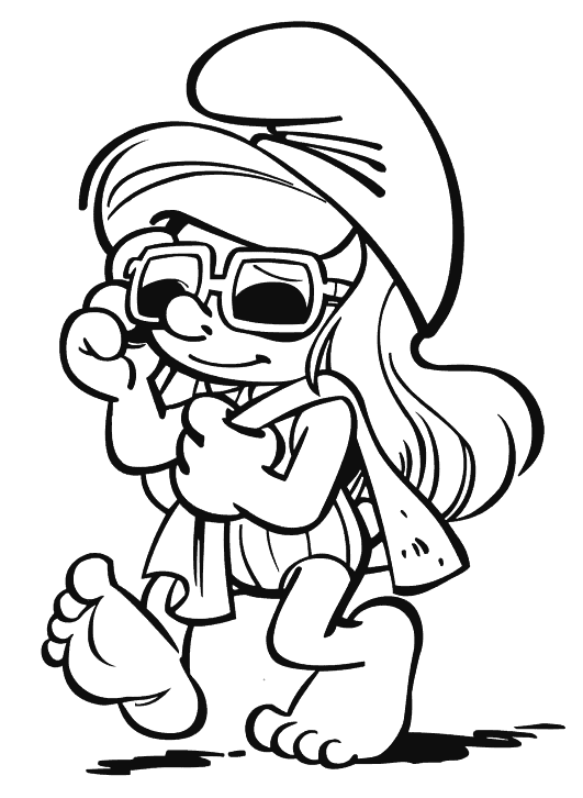 Dibujos para Colorear Pitufina