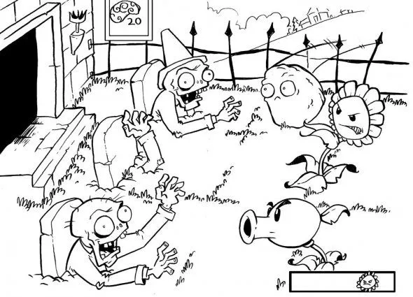 Dibujos para colorear de plantas vs zombies gratis - Imagui Dibujos para colorear de plantas vs zombies gratis - Imagui