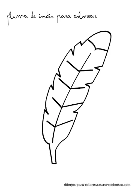 Dibujos para Colorear: Plumas de indios para colorear Dibujos para Colorear: Plumas de indios para colorear