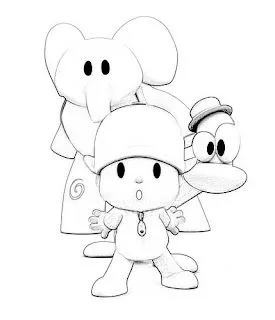 DIBUJOS PARA COLOREAR: Pocoyó