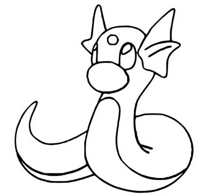 Dibujos para colorear Pokemon - Dratini - Dibujos Pokemon Dibujos para colorear Pokemon - Dratini - Dibujos Pokemon