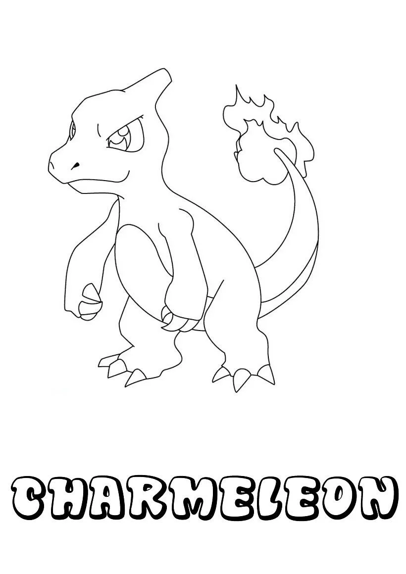 Dibujos para colorear POKEMON FUEGO, Pokemon Charmeleon para imprimir Dibujos para colorear POKEMON FUEGO, Pokemon Charmeleon para imprimir