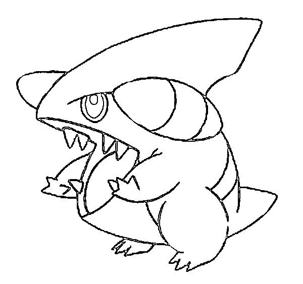 Dibujos para colorear Pokemon - Gible - Dibujos Pokemon