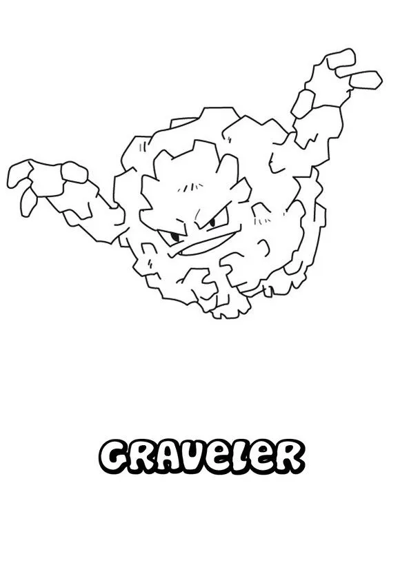 Dibujos para colorear pokemon dibujo pokemon graveler para ...
