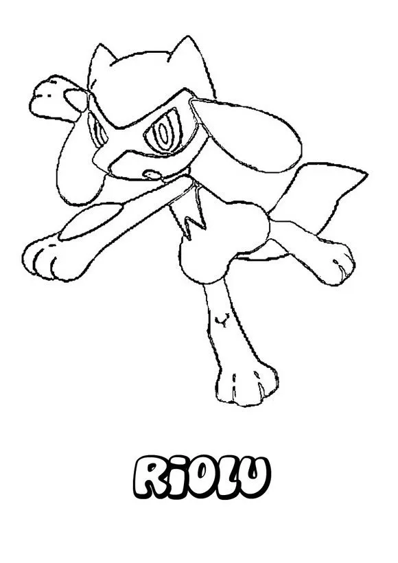 Dibujos para colorear POKEMON - Dibujo Pokemon Riolu