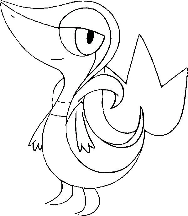 Dibujos para colorear Pokemon - Snivy - Dibujos Pokemon