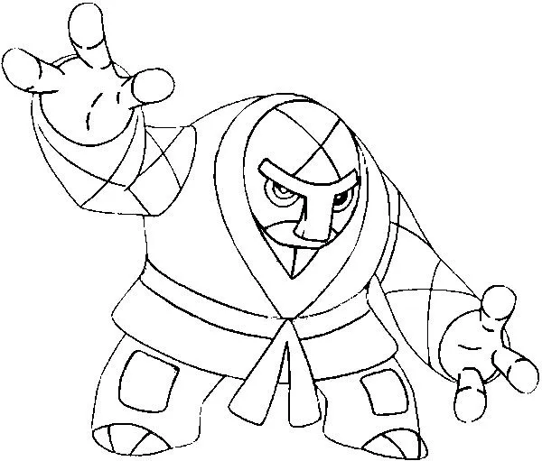 Dibujos para colorear Pokemon - Throh - Dibujos Pokemon