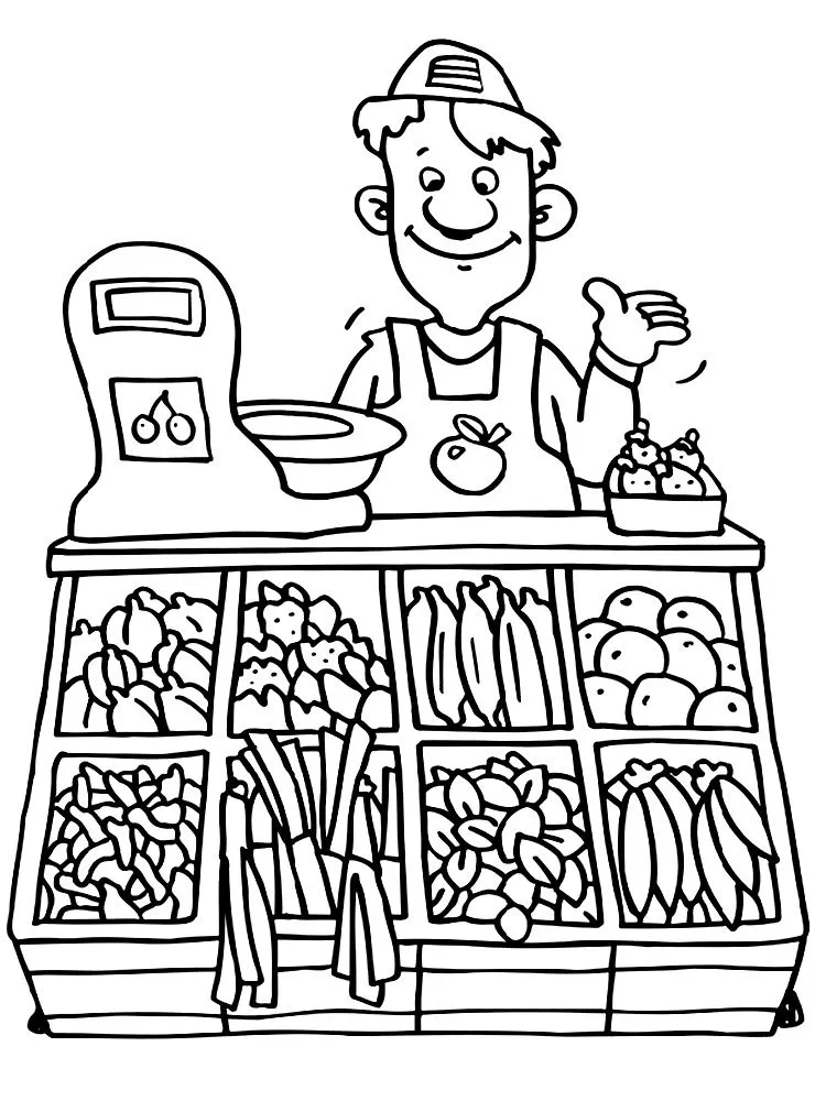 Dibujos para colorear – profesiones, para un desarrollo infantil, en conjunto. Dibujos para colorear – profesiones, para un desarrollo infantil, en conjunto.