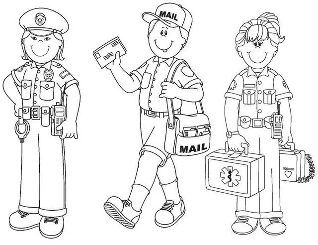 Dibujos para colorear Profesiones u oficios | Maestra Adanolis Dibujos para colorear Profesiones u oficios | Maestra Adanolis
