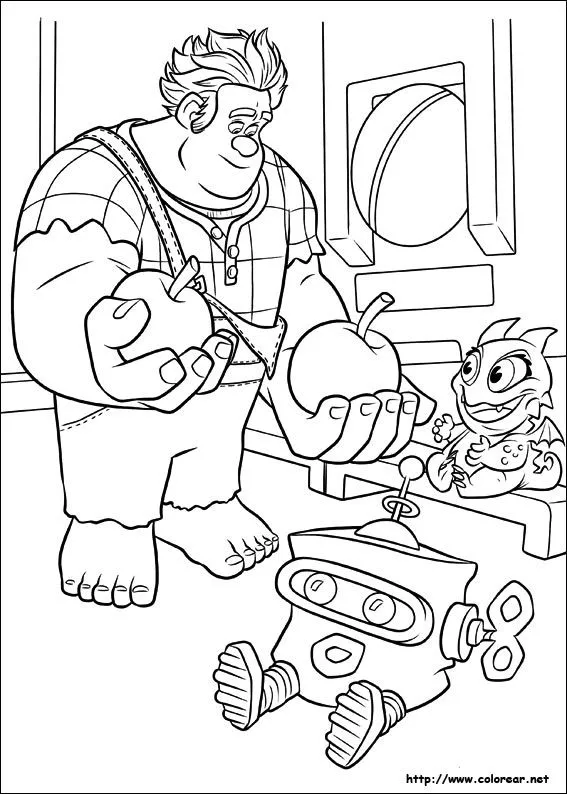 Dibujos para colorear de Ralph, el demoledor Dibujos para colorear de Ralph, el demoledor